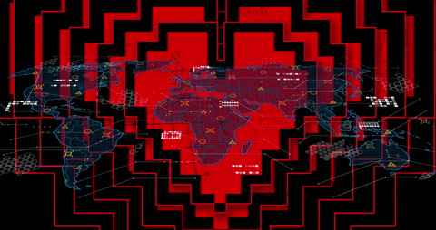 Digital Heartbeat Data Flow Over Global Map