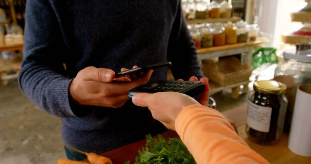 Contactless Payment with Smartphone at Local Farmer's Market - Download Free Stock Images Pikwizard.com