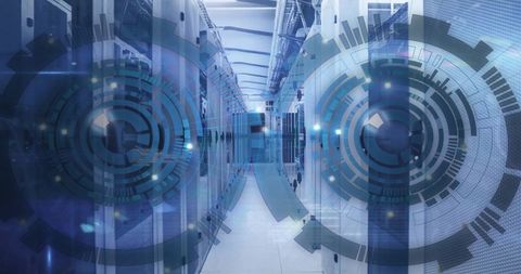 Digital Data Processing in Modern Server Environment - Download Free Stock Images Pikwizard.com