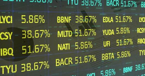 Digital Stock Market Ticker Displaying Financial Data - Download Free Stock Images Pikwizard.com
