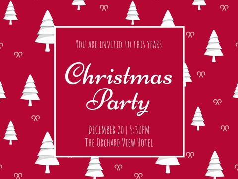 festive christmas party invitation with red background - Download Free Stock Templates Pikwizard.com