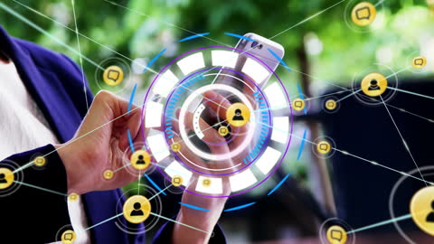 Abstract Digital Networking and Communication Concept