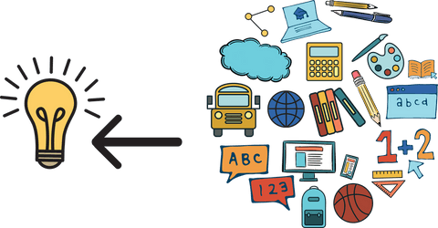 transparent education icons illustrating creative learning concepts - Download Free Stock Videos Pikwizard.com