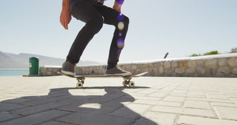 Skateboarding Practice by Sunny Beachside