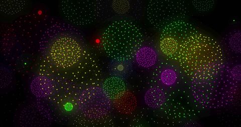 Vibrant Disco Lights and Fireworks with Black Background - Download Free Stock Images Pikwizard.com