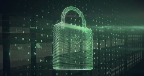Digital Padlock Symbolizes Cybersecurity and Data Protection - Download Free Stock Images Pikwizard.com