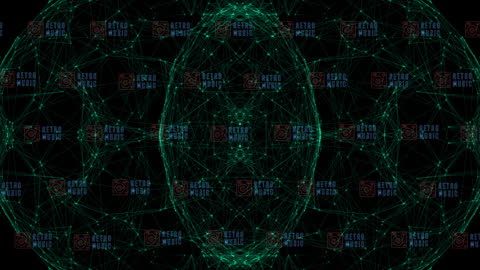 Futuristic Digital Interface with Glowing Network Visualization