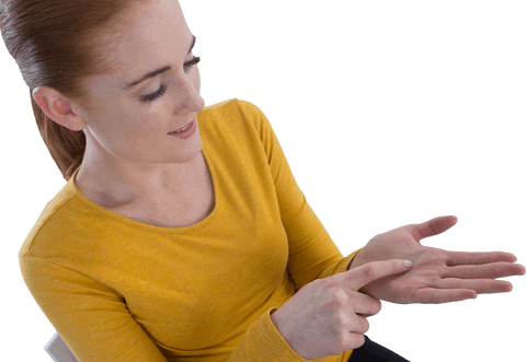 transparent image of businesswoman presenting product on open palm - Download Free Stock Videos Pikwizard.com