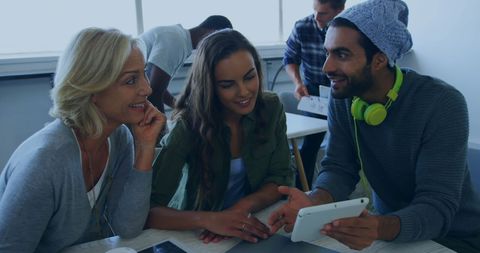 Creative Team Collaboration in Modern Workspace