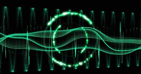 Abstract Global Technology Waveforms Background - Download Free Stock Images Pikwizard.com