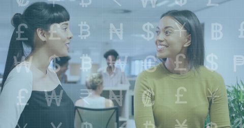 Diverse Businesswomen in Digital Finance Environment