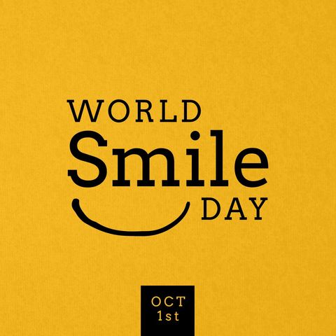World Smile Day Celebration Poster with Bold Typography - Download Free Stock Templates Pikwizard.com
