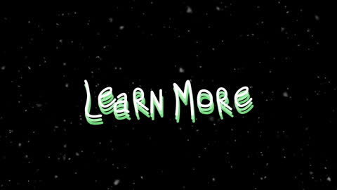 Animated Learn More Text with Falling Snowflakes