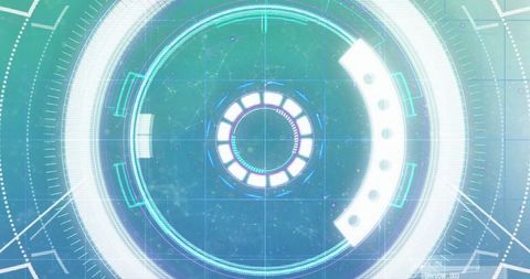 Futuristic Digital Interface with Scanning Digital Scope