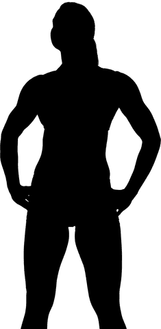 Female runner silhouette on transparent background for sports design