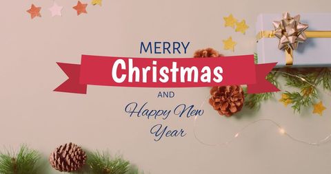 Festive Christmas and New Year's Greeting Card Design