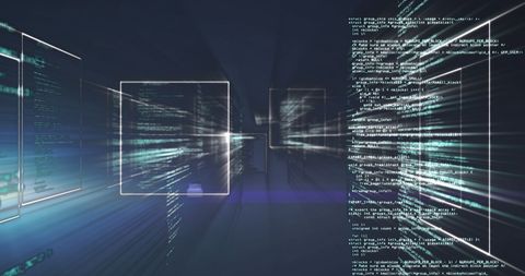 Digital Data Streams with Dynamic Coding Elements - Download Free Stock Images Pikwizard.com