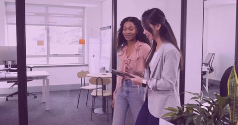 Two Professionals Engaged in Important Office Discussion