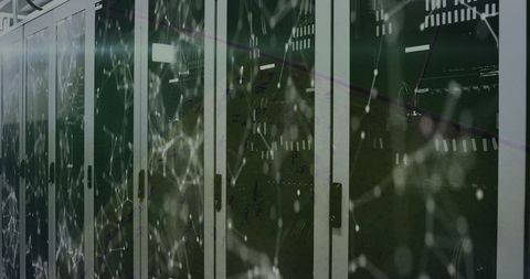 Digital Connections Over Modern Server Room in Data Center - Download Free Stock Images Pikwizard.com