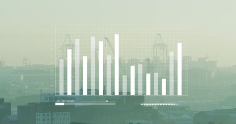 Digital Interface Data Visualization Over City Skyline - Download Free Stock Images Pikwizard.com