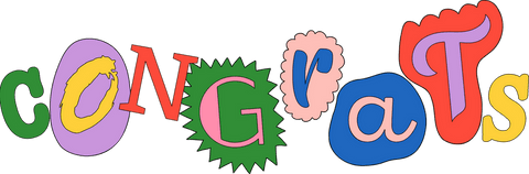 Vibrant Illustrative Congrats Typography with Transparent Background - Download Free Stock Videos Pikwizard.com