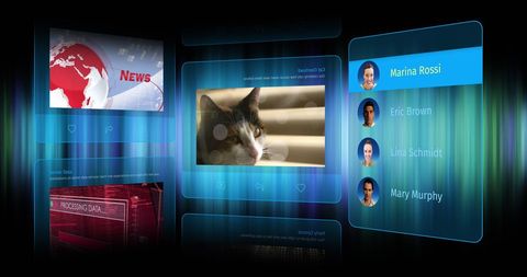 Virtual Social Media Platform Interface with Global Connectivity - Download Free Stock Images Pikwizard.com