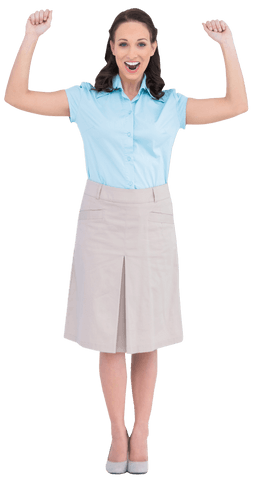 excited woman raising fists on transparent background - Download Free Stock Videos Pikwizard.com