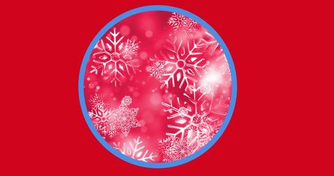 Festive Snowflakes on Vibrant Red Background - Download Free Stock Images Pikwizard.com