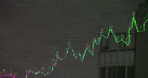 Financial Data Charts Displayed Over Skyscraper Reflection - Download Free Stock Images Pikwizard.com