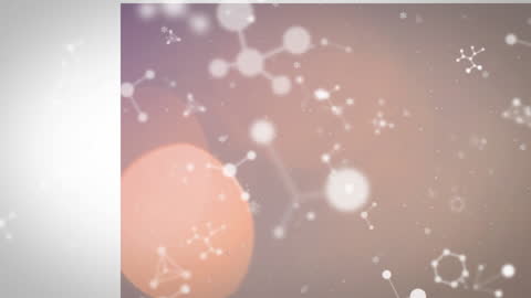 Scientific Molecule Animation with Light Flair Design