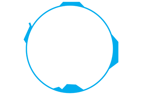 Abstract Blue Geometric Design with Transparent Center - Download Free Stock Videos Pikwizard.com