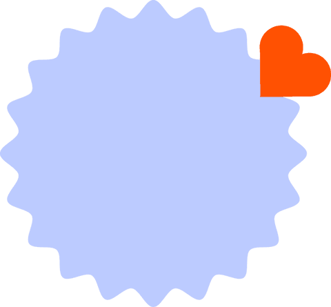 Transparent Seal Burst Icon with Red Heart Detail - Download Free Stock Videos Pikwizard.com