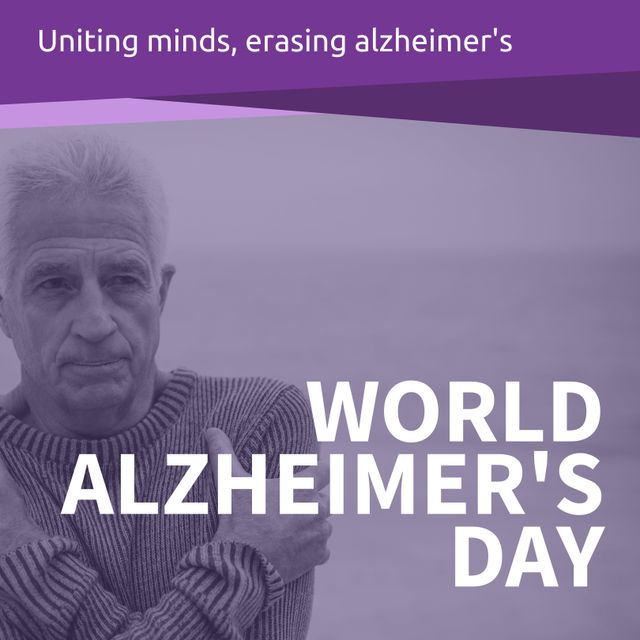 World Alzheimer's Day Awareness Campaign with Senior Man - Download Free Stock Templates Pikwizard.com