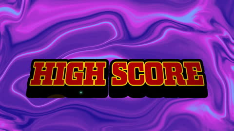 Retro High Score Text with Abstract Purple Background