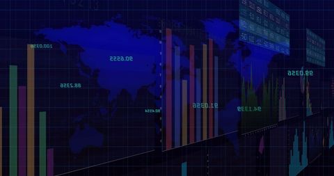 Digital Data Analysis Over World Map Illustrating Global Connections - Download Free Stock Images Pikwizard.com