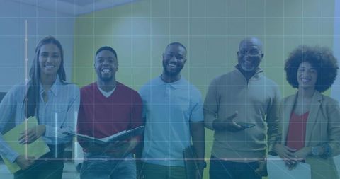 Diverse Team Collaborating in Modern Business Environment