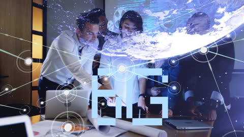 Global Networking and Digital Collaboration in Modern Office