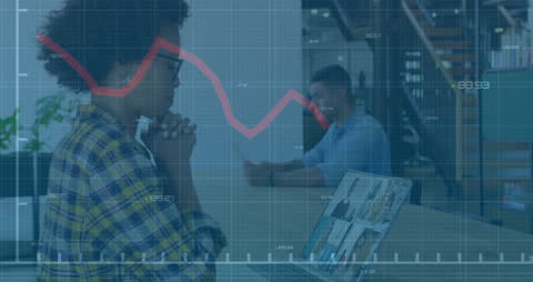Diverse Coworkers Analyzing Business Data with Graph Overlays