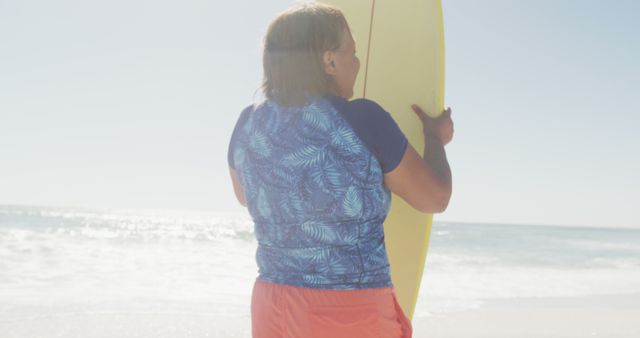 Mature Woman Surfing by Ocean - Download Free Stock Images Pikwizard.com