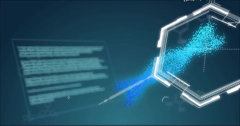 Digital DNA Interface with Data Stream and Chemical Structures