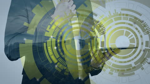 Abstract Business Technology Concept with Digital Interface