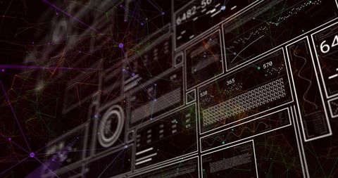 Abstract Digital Data Analysis Visual with Global Network Overlay - Download Free Stock Images Pikwizard.com
