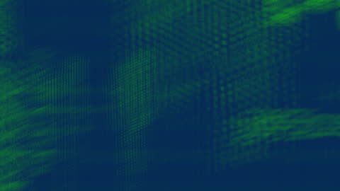 Abstract Digital Code Animation on Navy Background