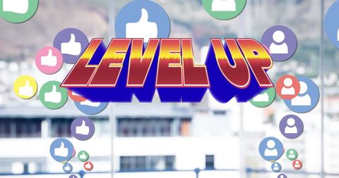 Level Up with Social Media Engagement Above Cityscape