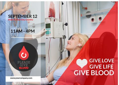 Blood Donation Campaign with Nurse Assisting Donor - Download Free Stock Templates Pikwizard.com