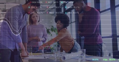 diverse doctors analyzing interactive financial statistics - Download Free Stock Images Pikwizard.com
