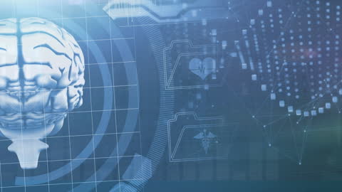Futuristic Brain Technology with Digital Data