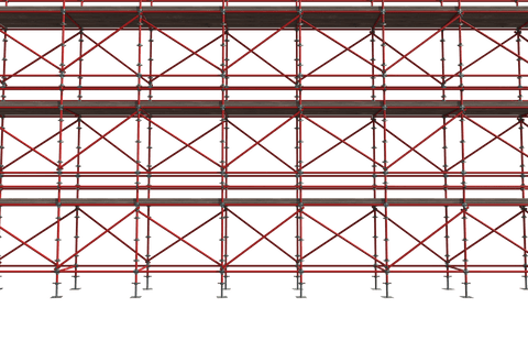 Transparent Red Metal Scaffold Framework on White Background - Download Free Stock Videos Pikwizard.com