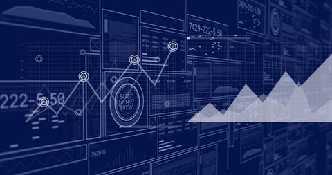 Futuristic Data Analysis Graphs on Digital Interface - Download Free Stock Images Pikwizard.com