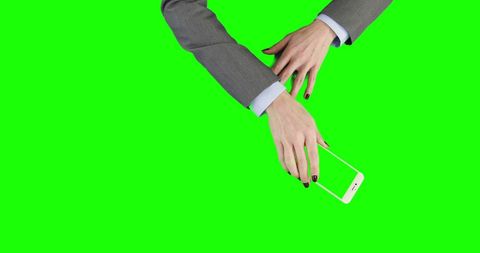 Business Hands Transferring Smartphone on Green Background - Download Free Stock Images Pikwizard.com